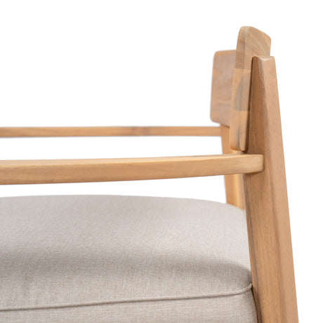 Mallorca Acacia Wood Club Chair With Seat Cushion HouseOfZazla