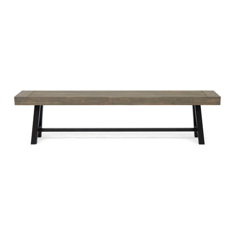 Outdoor Patio Bench - Gray / Rustic Metal HouseOfZazla