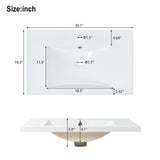 Bathroom Vanity Set With Sink, Combo Cabinet, Bathroom Storage Cabinet, Solid Wood Frame