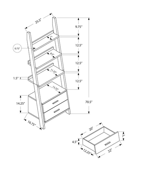 Contemporary Corner Ladder Bookshelf for Office HouseOfZazla