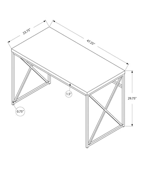 Computer Desk for Home Office, Laptop, Glossy Contemporary & Modern HouseOfZazla