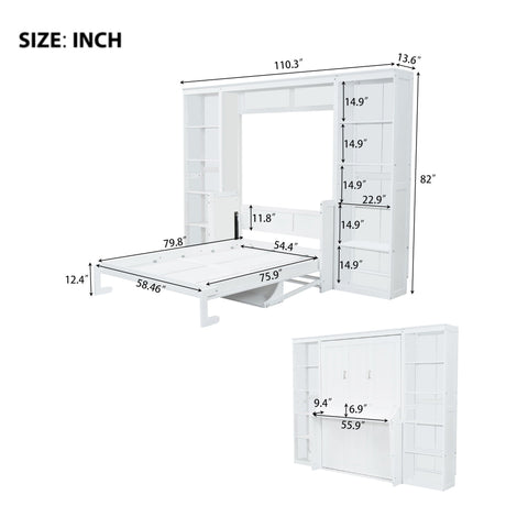 Murphy Bed With Desk And Bookshelf HouseOfZazla
