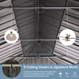 14' x 22' Hardtop Gazebo with Dual-Layer Galvanized Steel Roof
