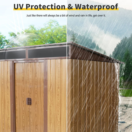 Outdoor Metal Storage Shed And Transparent Plate For Garden, Lawn HouseOfZazla