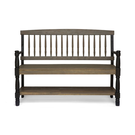 Slatted Bench With Built In Shelf HouseOfZazla
