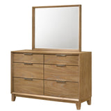 6 Drawer Storage Dresser, Bedroom Furniture - Natural Wood