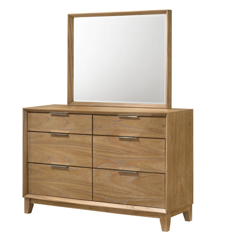 6 Drawer Storage Dresser, Bedroom Furniture - Natural Wood HouseOfZazla