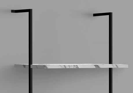 5-Tier Ladder Bookshelf with Marble Look for Office & Home HouseOfZazla