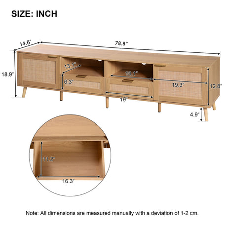 TV Stand Media Console With Cable Management HouseOfZazla
