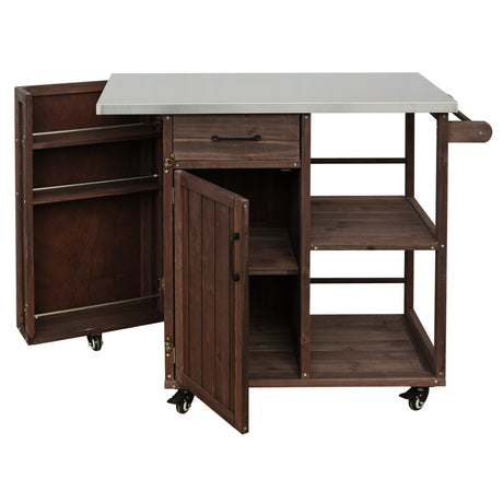 Outdoor Kitchen Island Fir Wood Prep Station HouseOfZazla