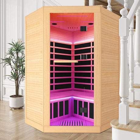 Canadian hemlock pentagonal double sauna HouseOfZazla