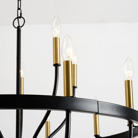 15-Light Industrial Iron Candle Chandelier Modern Farmhouse Pendant Light HouseOfZazla