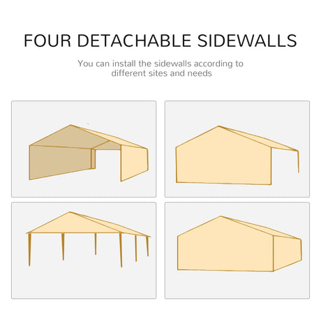 Outsunny 9.6' x 19' Large Outdoor Party Tent HouseOfZazla