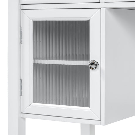 Elegant Makeup Vanity Desk With Adjustable Mirror And Storage And Construction - White HouseOfZazla