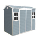 Resin Outdoor Storage Shed With Two - Window And Double - Door, Plastic Shed With Floor For Gargen, Patio, Yard, Lawn HouseOfZazla