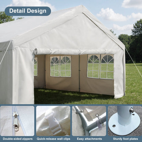 10'x20' Carport Car Canopy Party Tent Outdoor Gazebo HouseOfZazla