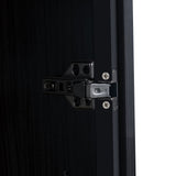 Modern Minimalist Style LED Curio Cabinet With Tempered Glass Door, Metal Legs