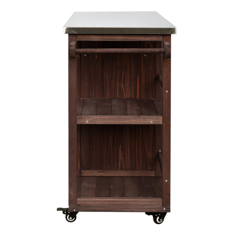 Outdoor Kitchen Island Fir Wood Prep Station HouseOfZazla