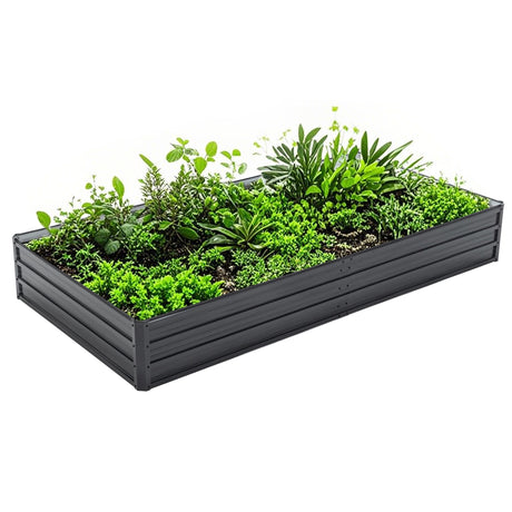 Galvanized Raised Garden Beds Outdoor 8×4×1 ft Planter HouseOfZazla