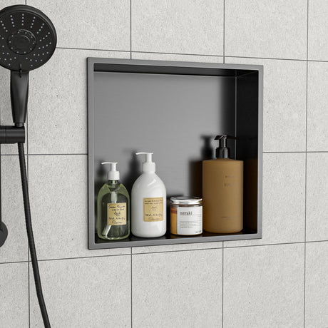 Stainless Steel Shower Niche With Seamless Design For Bathroom Storage HouseOfZazla