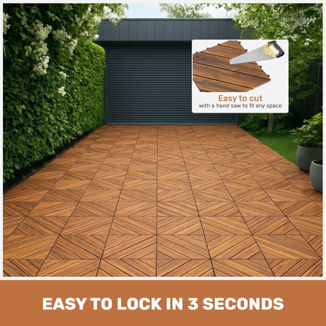 Interlocking Deck Tiles, Diagonal Pattern Outdoor Decking HouseOfZazla