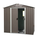 88.98" Outdoor Metal Storage Shed With Window HouseOfZazla