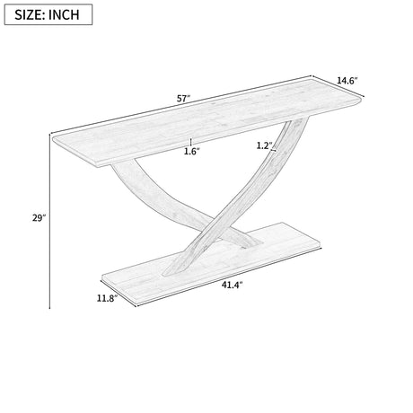 Console Table With Cross Leg Base and Reinforced Support Plate HouseOfZazla