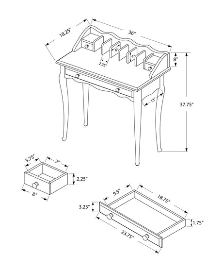 Computer Desk for Home Office with Storage Drawers HouseOfZazla