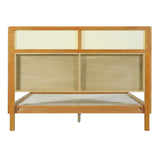 Premium Rubber Wood Platform Queen Bed Frame with Headboard