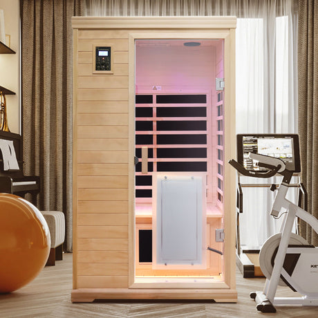 2 Person Far Infrared Hemlock Indoor Sauna Room - Natural HouseOfZazla