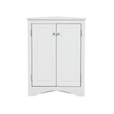 Triangle Bathroom Storage Cabinet With Adjustable Shelves, Freestanding Floor Cabinet For Home Kitchen