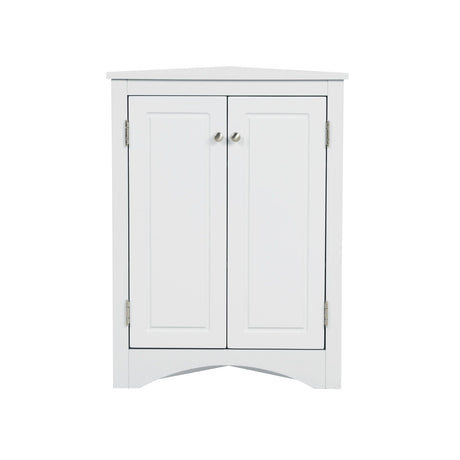 Triangle Bathroom Storage Cabinet With Adjustable Shelves, Freestanding Floor Cabinet For Home Kitchen HouseOfZazla