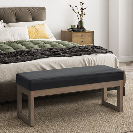 Milltown Large Ottoman Bench - Midnight Black HouseOfZazla