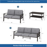 Patio Furniture Set with Coffee Table and Cushions for Backyard