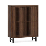 6 Tier Shoe Cabinet With Louvered Doors