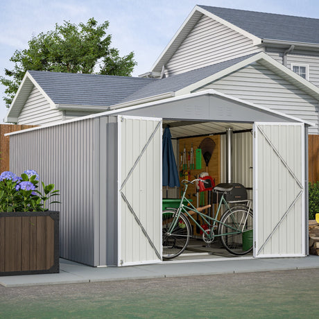 10 x 12 ft. Outdoor Storage Shed with Floor Frame Kit HouseOfZazla