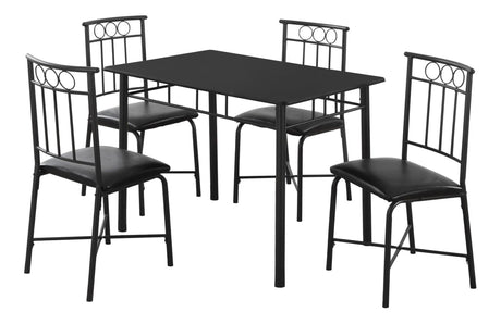 5 Pieces Dining Table Set, Small, Rectangular HouseOfZazla