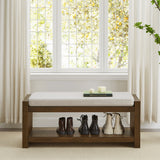 40" Accent Bench with Lower Shelf Shoe Rack