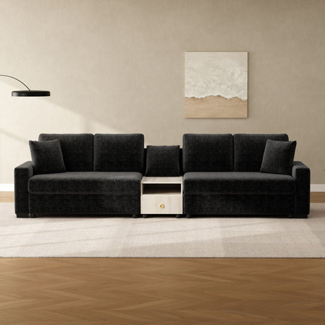 Modular Sofa Couch With Storage Armrest And Center Console HouseOfZazla