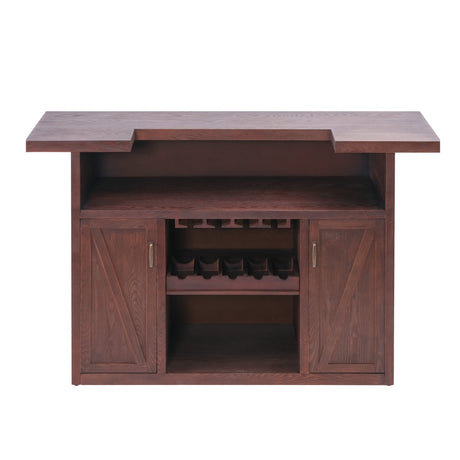 41.35"H Bar Table or Wine Cabinet - Brown Antique HouseOfZazla