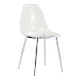 Modern Minimalist Transparent Dining Chair - 6-Piece Set