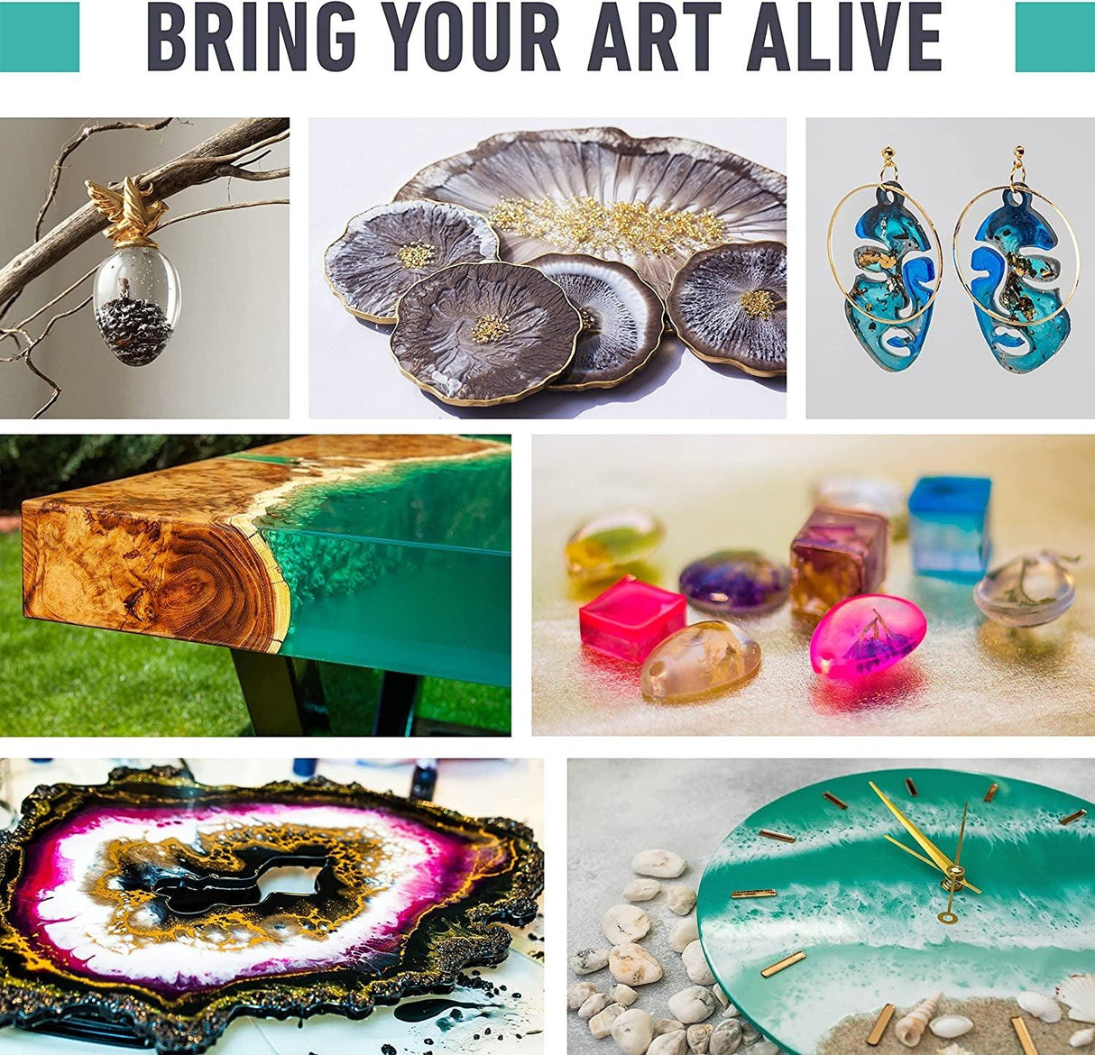 Epoxy Resin Kit, 1 Gallon High-Performance Self-Leveling, Crystal Clear and Ultra-Glossy, Perfect for Table Tops, Crafts WoodArtSupply