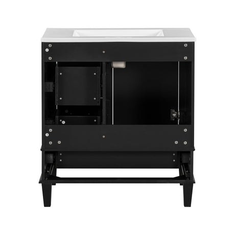 Bathroom Vanity, Modern Bathroom Cabinet With Sink Combo Set, Bathroom Storage Cabinet With A Soft Closing Door And 3 Drawers, Solid Wood Frame HouseOfZazla