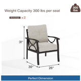 Patio Furniture Set with Coffee Table and Cushions for Backyard