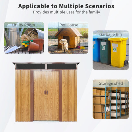 Outdoor Metal Storage Shed And Transparent Plate For Garden, Lawn HouseOfZazla