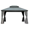 10' x 14' Hardtop Gazebo with Galvanized Steel Double Roof HouseOfZazla
