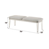 Laveda Boucle Bench - Light Gray / White