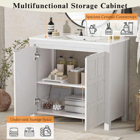 Bathroom Vanity Organizer With Sink, Combo Cabinet Set, Bathroom Storage Cabinet HouseOfZazla
