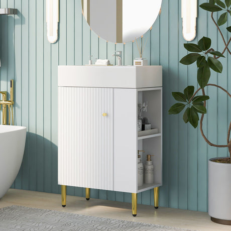 Bathroom Vanity, Combo Cabinet, Bathroom Storage Cabinet, Single Ceramic Sink HouseOfZazla