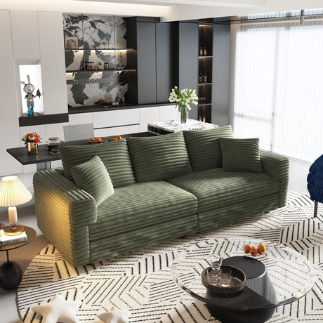 4 Seat Modern Comfy Upholstered Sofa Cloud Couch HouseOfZazla